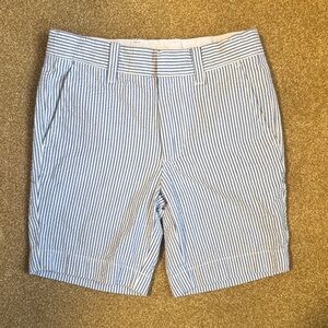 Classic Seersucker Boy’s Shorts in Blue and White
